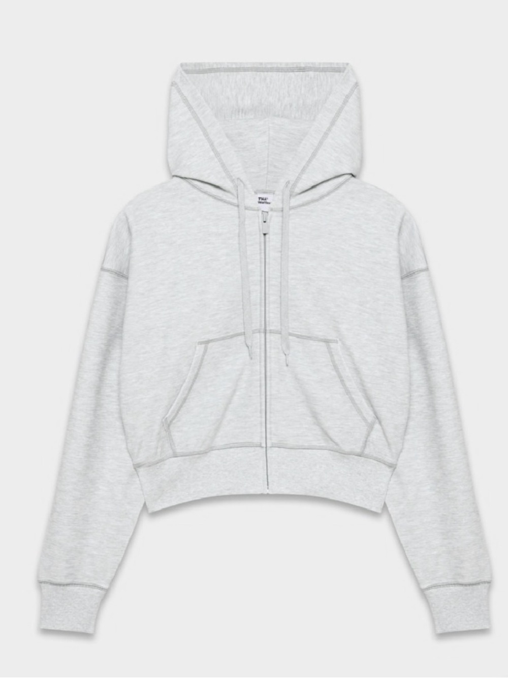 Aritzia Light Gray Wafflex Eddy Zip Hoodie